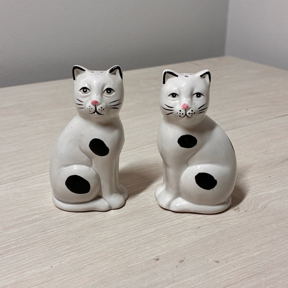 CBK 1993 Retro Cat Salt Pepper Shakers Vintage Kitchen Decor Collectible Set